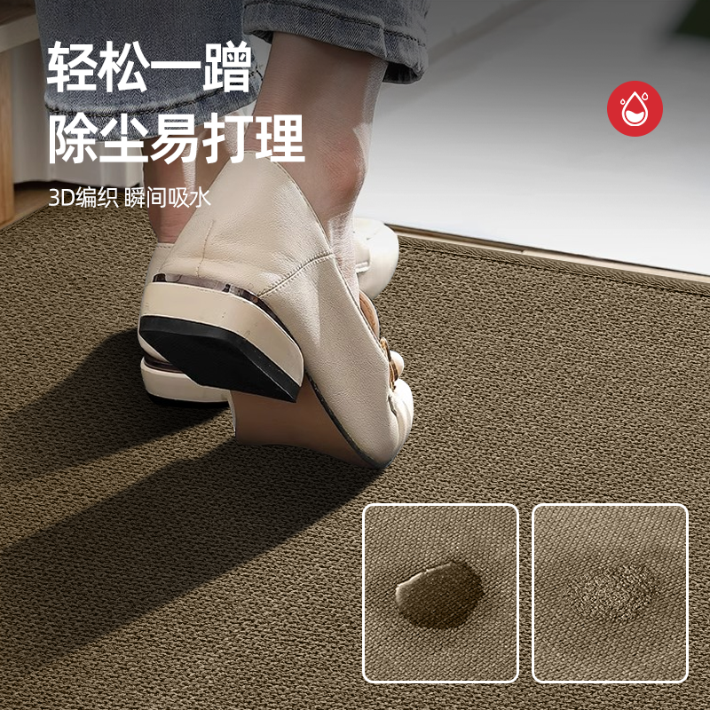 入户门地垫2025新款高级感编织纹玄关进门垫家用耐脏免洗防滑脚垫,淘宝优惠券,粉丝福利购,淘宝优惠卷