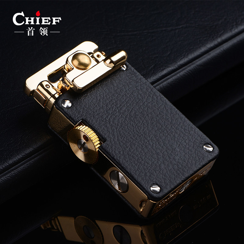 CHIEF首领摇臂煤油打火机男防风老式复古气体液体火机创意个性潮,淘宝优惠券,粉丝福利购,淘宝优惠卷