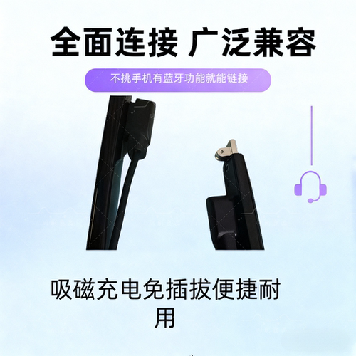 智能蓝牙眼镜腿隐形长续航设计适配替换配件听歌通话智能眼镜腿 - 图2