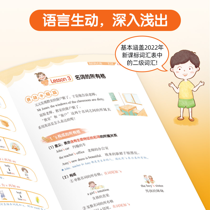 漫画思维导图 小学生英语语法小学语法专项训练趣味英语思维导图趣味图文详解语法学习小升初总复习书籍 同济大学出版社 - 图0