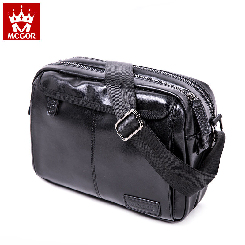 麦哲新款男包潮牌横款休闲单肩包 mcgor男士包袋