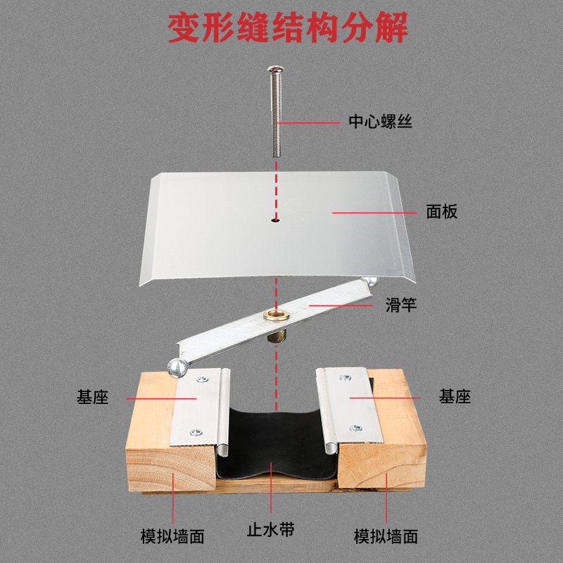 建筑变形缝铝合金内外墙伸缩缝盖板内墙不锈钢外墙地面屋面沉降缝 - 图2