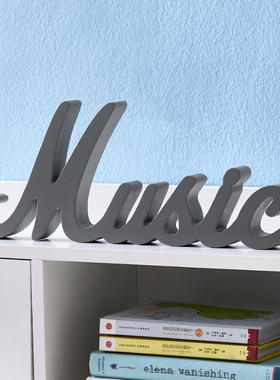 立体桌面玄关木质英文摆件书柜