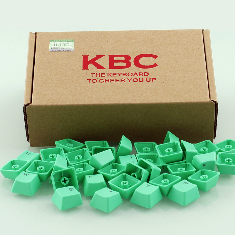 KBC重彩绿色 机械键盘键帽 PBT 7G DUCKY PLU FILCO cherry 键帽 - 图0