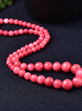 天然红纹石项链女塔链吊坠公主链锁骨链闺蜜礼物情侣女友饰品气质