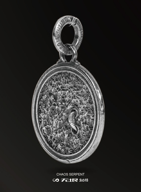 无垠925银原创复古蛇之图腾吊坠
