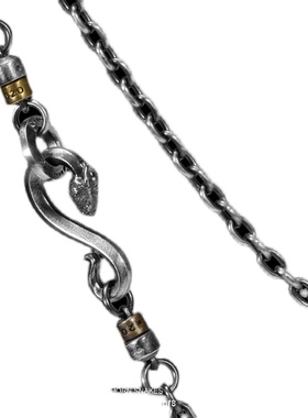 无垠原创925银十字蛇链百搭项链