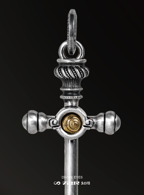 无垠925银神之眼十字架原创吊坠