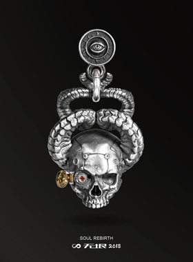 无垠结构可动925银吊坠权力财富