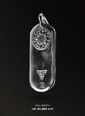 无垠925银权力财富原创骷髅吊坠