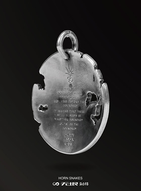 无垠护盾守护原创复古潮流银吊坠