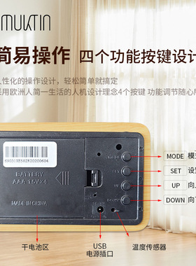 3D LED Digital Alarm Clock Electronic Luminous Night Table