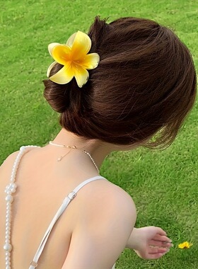 Hair Flower Clip Clips Hawaiian Plumeria Beach Flowers Claw
