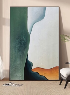 现代抽象莫兰迪色系沙发背景墙装饰画入户玄关挂画奶油风落地画