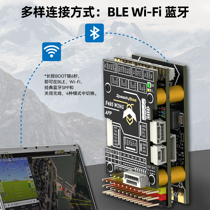 SpeedyBee F405 Wing 固定翼 航模无人机飞控支持垂起Ardupilot - 图0