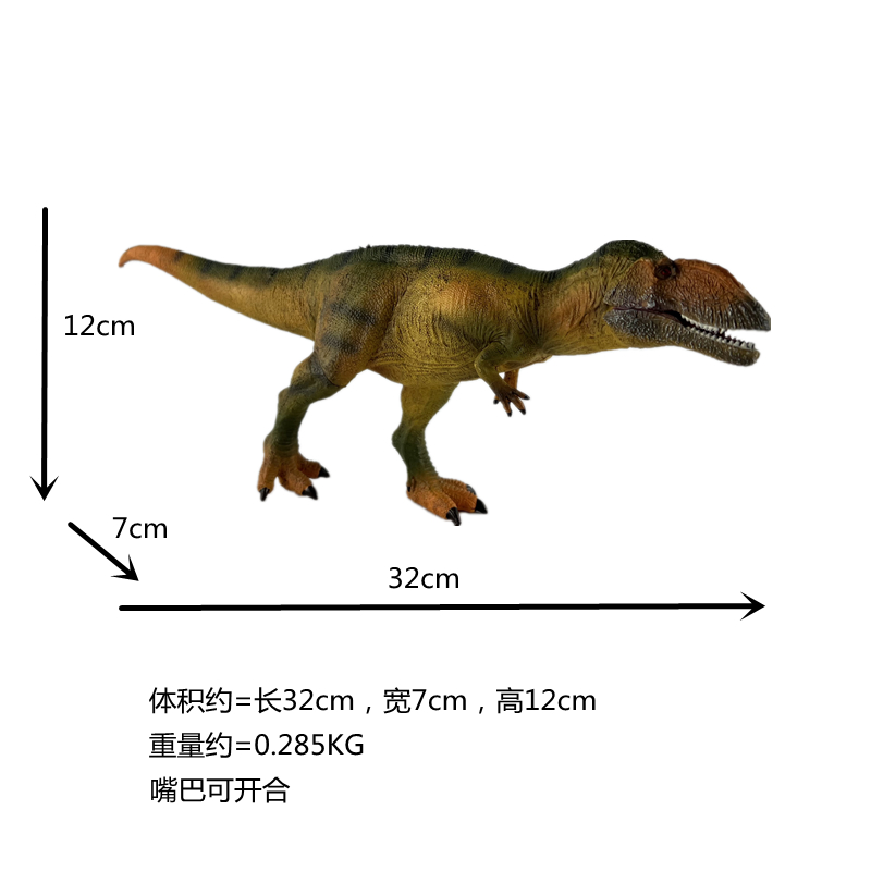 侏罗纪恐龙玩具远古陆地实心鲨齿龙仿真动物模型手办摆件科教教具-图3