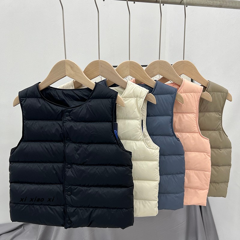 儿童羽绒服纯色圆领内胆马甲保暖男女童内搭校服神器,淘宝优惠券,粉丝福利购,淘宝优惠卷