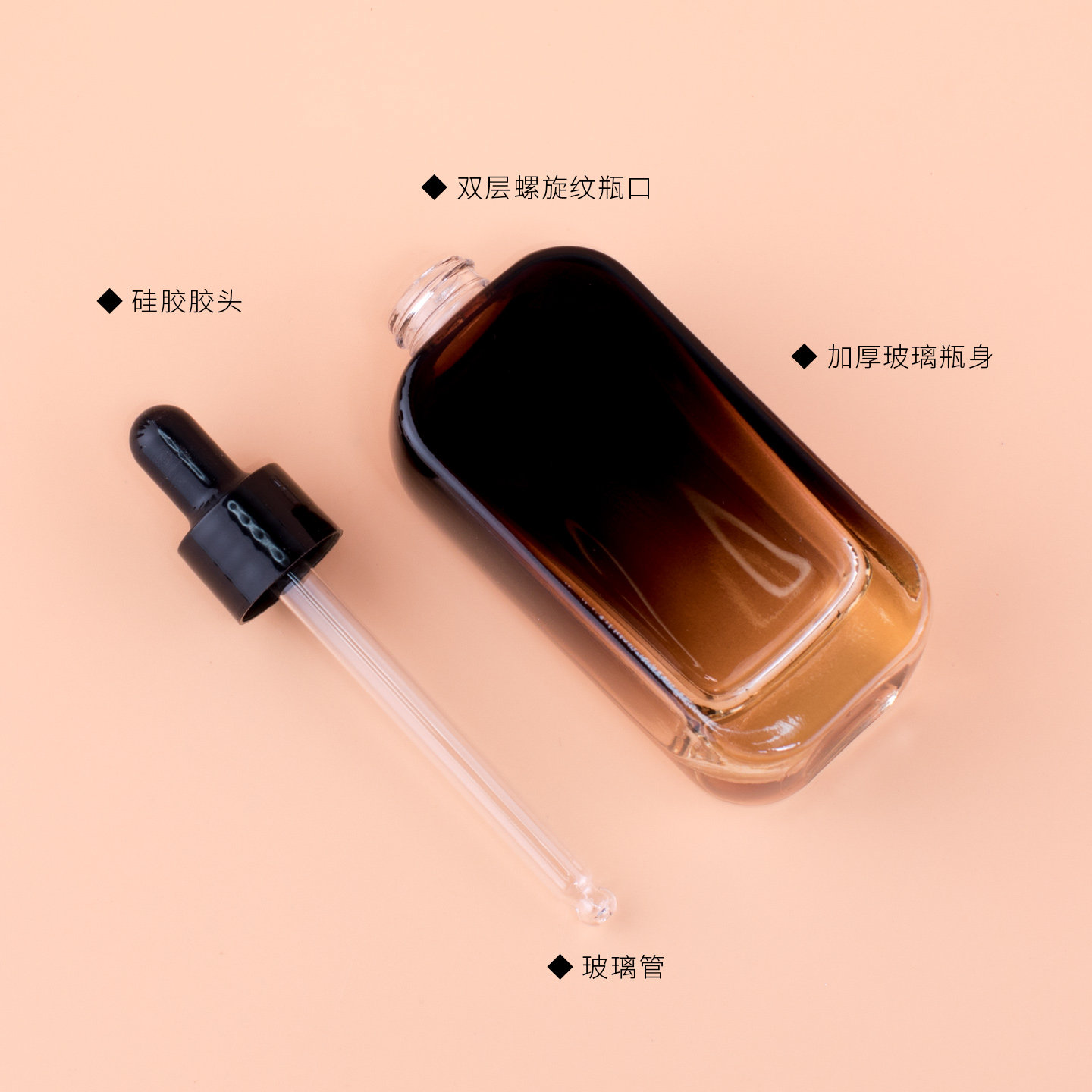 棕色滴管分装瓶精油玻璃瓶化妆品乳液精华瓶空瓶避光调配瓶滴管瓶,淘宝优惠券,粉丝福利购,淘宝优惠卷