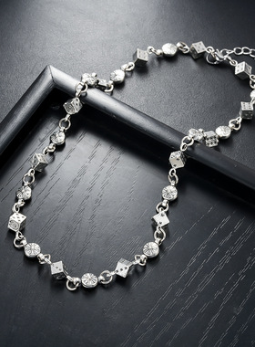 克罗伈手链男复古骰子童军花十字花球项链女潮满花配件饰品