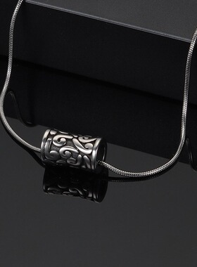 项链男祥云吊坠钛钢转运珠蛇骨链简约百搭高级感女饰品时尚潮流款