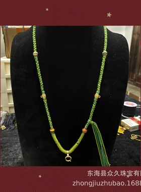 藏式棉绳手工编织三挂佛牌链子唐卡项链挂绳男女款调节吊坠挂