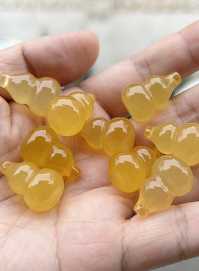 天然黄色玛瑙葫芦DIY手工