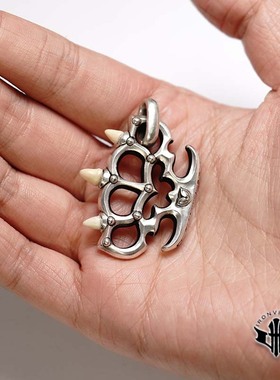 铁心925纯银饰品原创男士吊坠