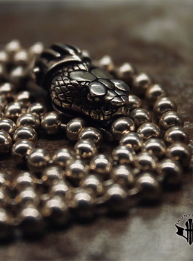 铁心银饰原创设计风暗黑吊坠链