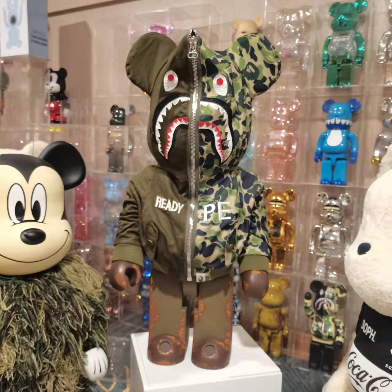 bearbrick1000%熊王迷彩服暴力熊积木熊公仔手办摆件高档礼品网红 - 图3