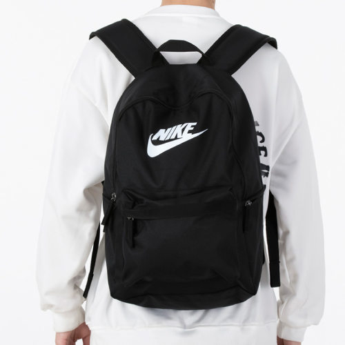 耐克nike2026年新款双肩包男女纯色简约学生书包旅行包DC4244-010 - 图0