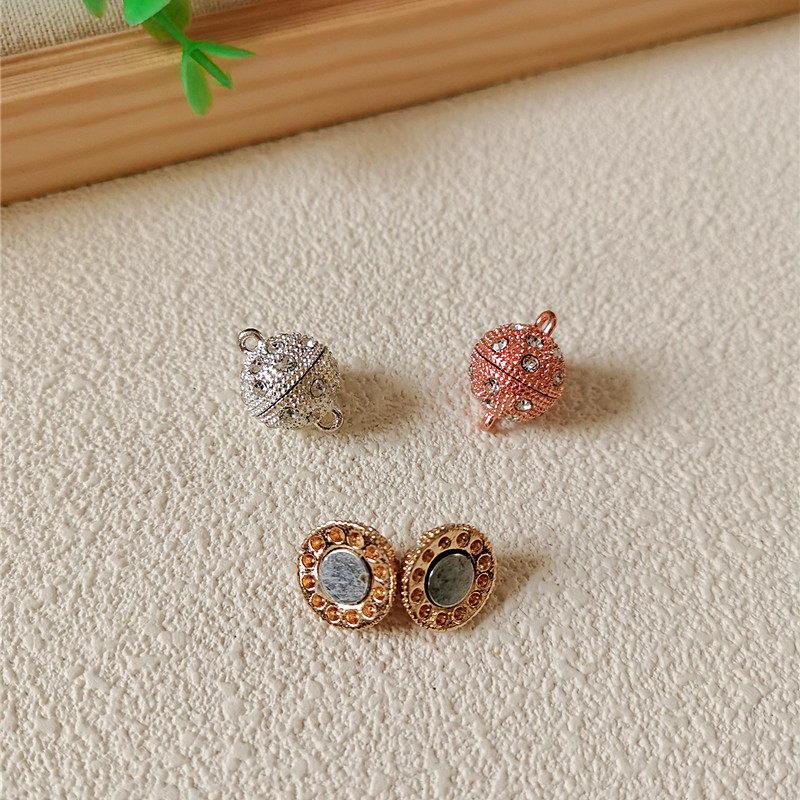 14mm方巾强力磁铁扣穿项链磁吸扣手链丝巾围巾收尾磁性镶钻光面扣,淘宝优惠券,粉丝福利购,淘宝优惠卷