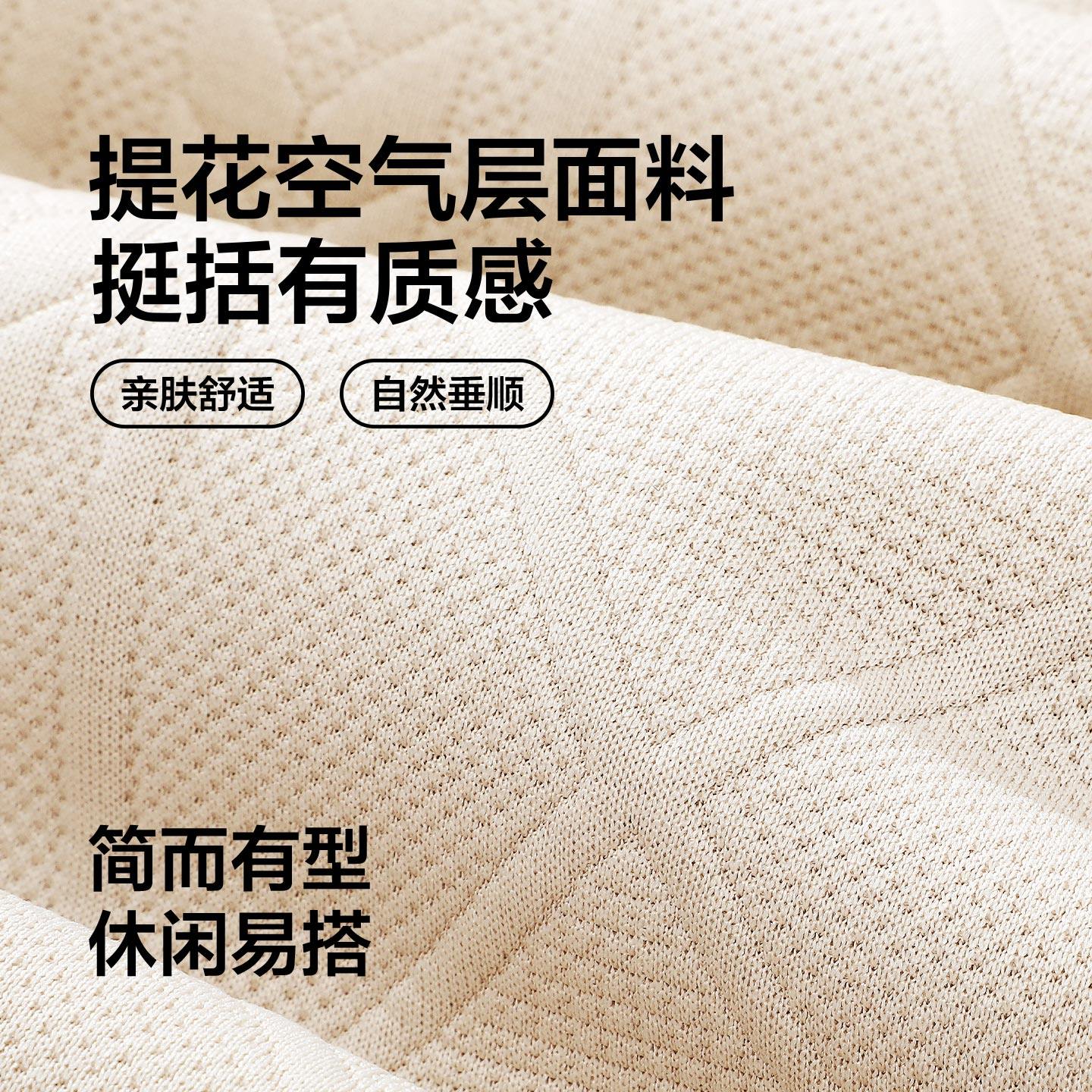 红豆加绒保暖提花翻领卫衣男2025年秋冬款领空气层保暖套头上衣PC,淘宝优惠券,粉丝福利购,淘宝优惠卷