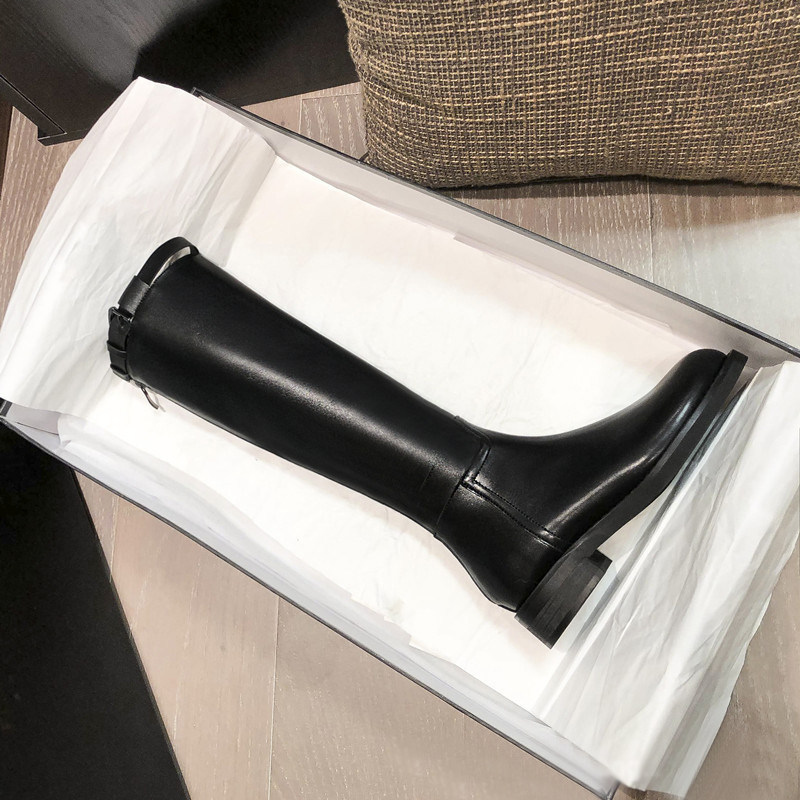 高跟长筒靴子不过膝皮带扣高筒骑士靴百搭真皮显瘦女高筒鞋子长靴,淘宝优惠券,粉丝福利购,淘宝优惠卷