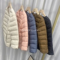 Childrens down jacket Inner Liner Round Collar Middle Child Young Children Large Child Light White Duck Suede Boy Girl Short winter blouse