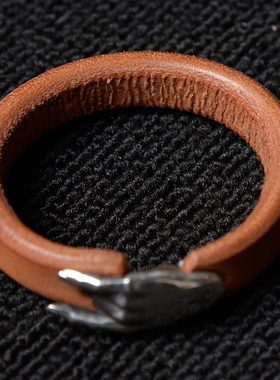 渡鸦日本黑暗系摇滚风皮手环