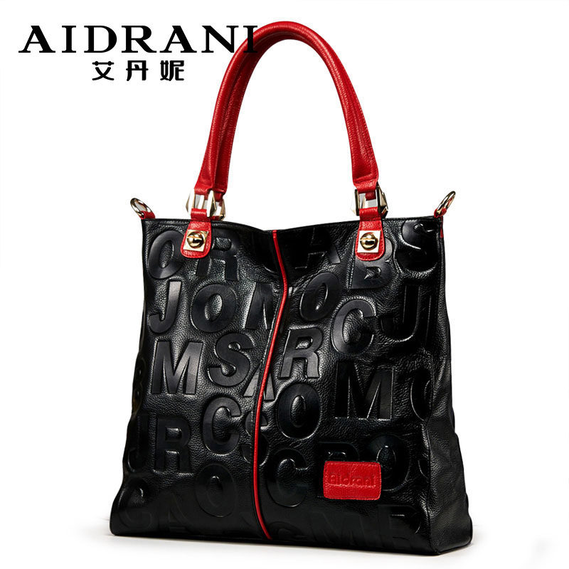 艾丹妮2020新款潮真皮单肩斜挎包 艾丹妮女士包袋