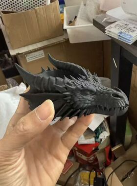 3D打印哥特暗黑风龙头造型桌面摆件首饰钥匙扣收纳盘小巧炫酷饰品