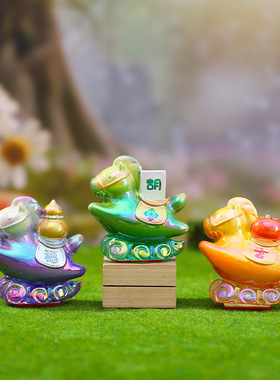创意新款唐三彩小胖马盲盒办公桌面摆件直销家居摆件节日礼品批发