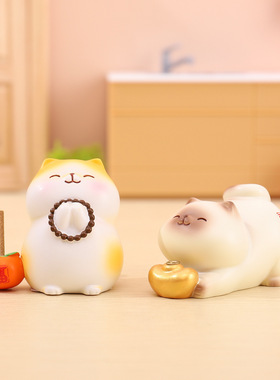 小红书热卖佛系小猫香插摆件创意卡通香薰家居装饰品节日礼物批发