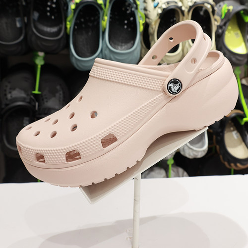 crocs洞洞鞋女鞋卡骆驰夏季云朵厚底休闲沙滩洞洞凉拖鞋206750 - 图2