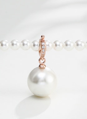 珍珠配件吊坠扣头配件针式项链扣