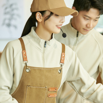 Standing Collar Coffee Shop Sweatshirt Customised Milk Tea Restaurant Tooling Apron Egg Pastry Catering Attendant Work Jacket