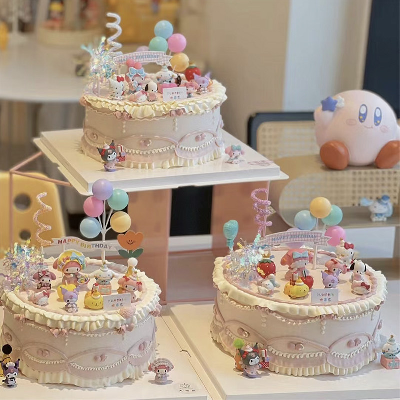 网红蛋糕装饰摆件插件KT猫美乐蒂三丽鸥库洛米帕恰狗女孩生日甜品,淘宝优惠券,粉丝福利购,淘宝优惠卷