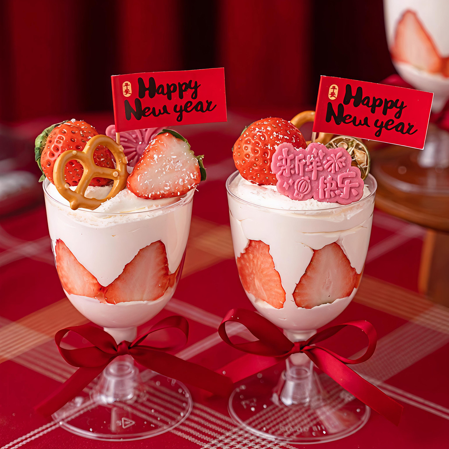 包邮2026新年快乐插旗跨年马年烘焙蛋糕装饰摆件酒杯礼花饼干插件,淘宝优惠券,粉丝福利购,淘宝优惠卷