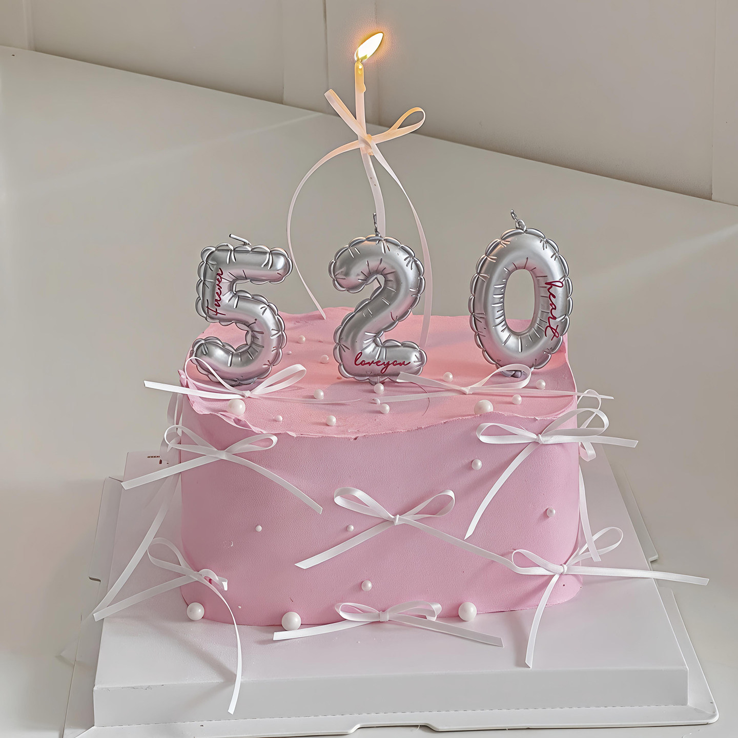 情人节网红烘焙蛋糕装饰插件银色520数字蜡烛告白蜡烛爱心卡片,淘宝优惠券,粉丝福利购,淘宝优惠卷