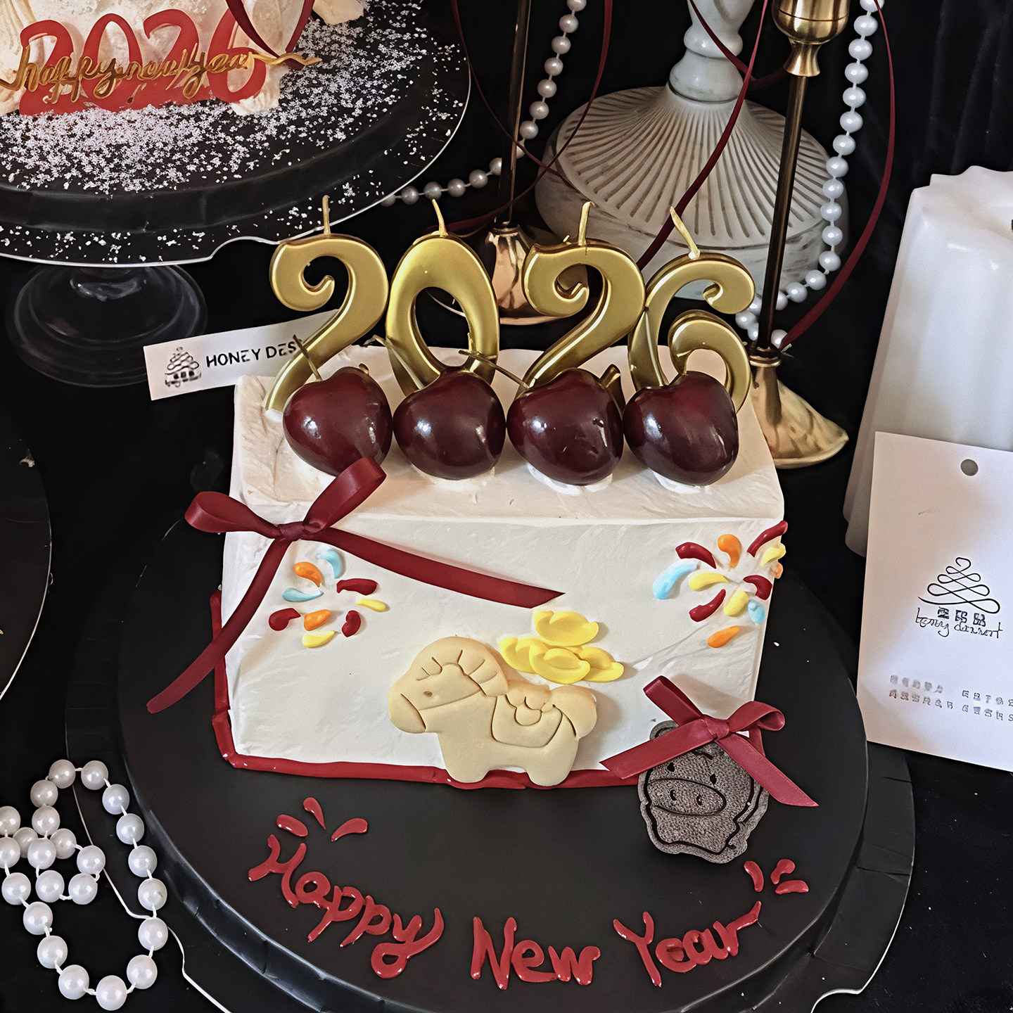 包邮跨年马年网红蛋糕装饰插件2026金数字蜡烛亚克力新年快乐插件,淘宝优惠券,粉丝福利购,淘宝优惠卷