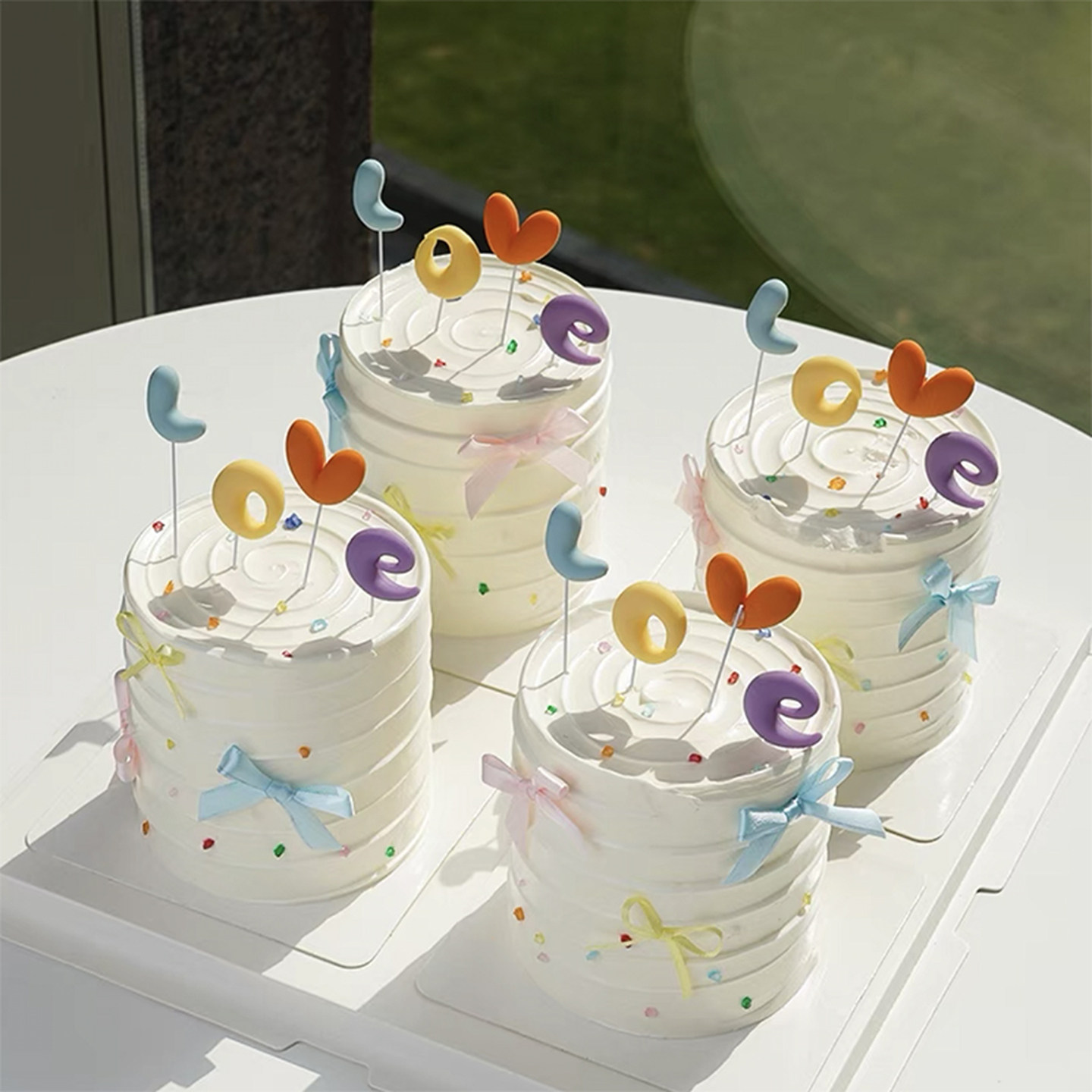 网红情人节简约ins风蛋糕装饰摆件love告白插件马卡龙丝带蝴蝶结,淘宝优惠券,粉丝福利购,淘宝优惠卷