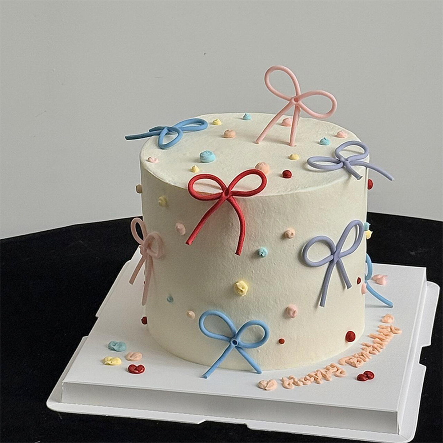 ins风网红烘焙生日蛋糕装饰摆件彩色蝴蝶结成品插件简约高级感,淘宝优惠券,粉丝福利购,淘宝优惠卷