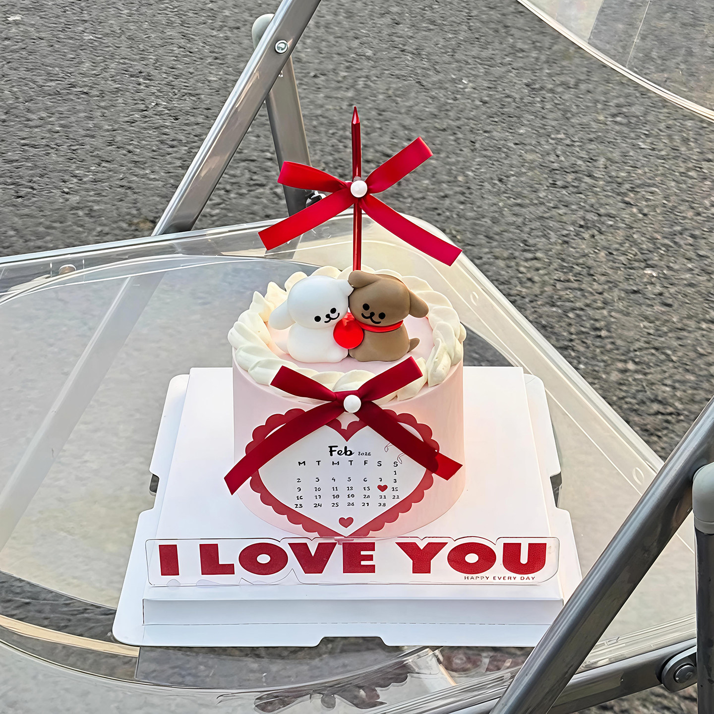 包邮网红2.14情人节烘焙蛋糕装饰摆件卡通拥抱狗狗插件爱心卡片,淘宝优惠券,粉丝福利购,淘宝优惠卷