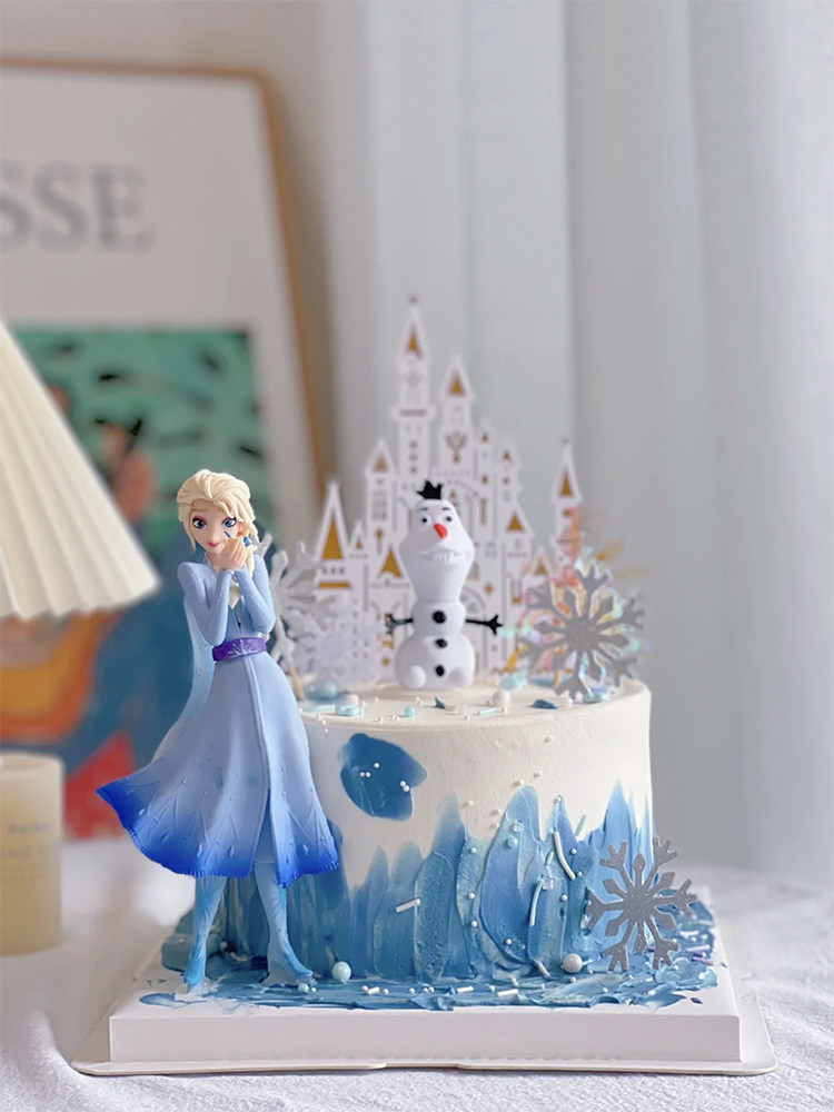 包邮网红冰雪公主蛋糕装饰摆件爱莎雪宝城堡白雪女孩生日插件套装,淘宝优惠券,粉丝福利购,淘宝优惠卷